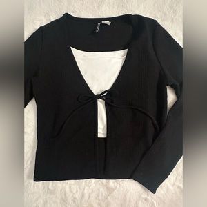 Free Shipping- Cardigan with Tie in Front
